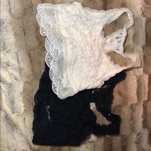 Black & White Lace Bralette